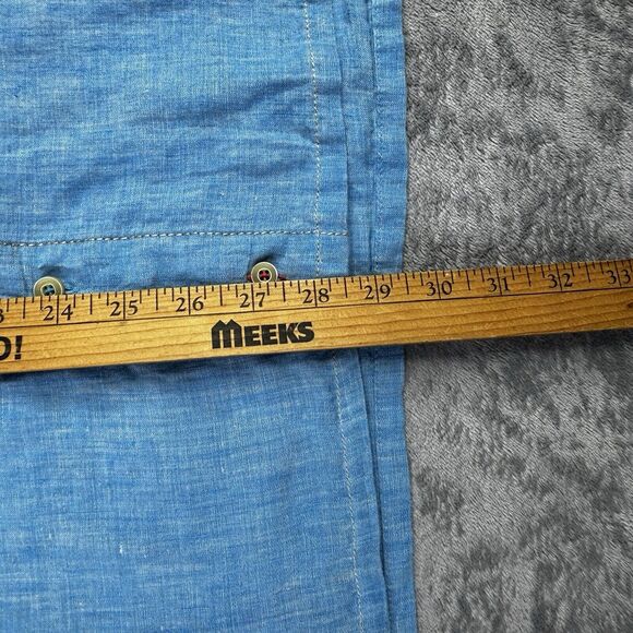 Tommy Bahama Shirt Mens 4XB Blue Sea Glass Camp 100% Linen Short Sleeve $110 - Picture 7 of 10